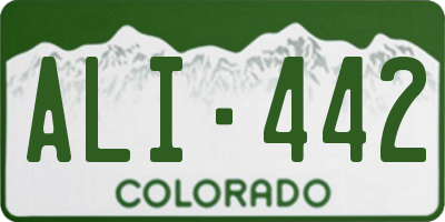 CO license plate ALI442