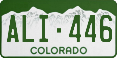 CO license plate ALI446