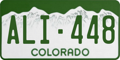 CO license plate ALI448