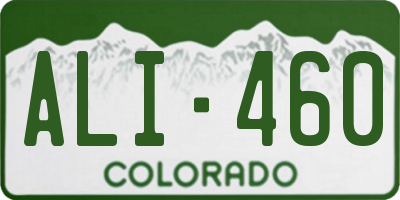 CO license plate ALI460