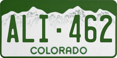 CO license plate ALI462