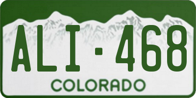 CO license plate ALI468