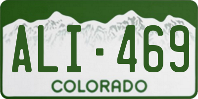 CO license plate ALI469