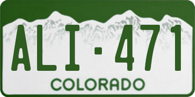 CO license plate ALI471