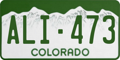 CO license plate ALI473