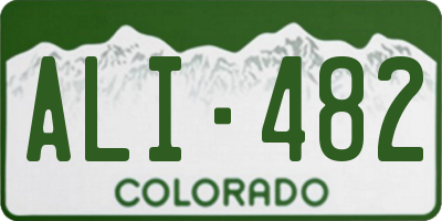 CO license plate ALI482