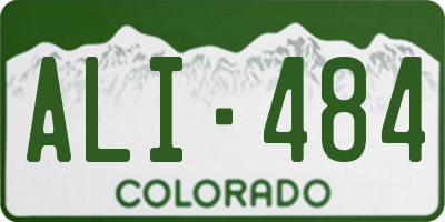 CO license plate ALI484