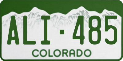 CO license plate ALI485