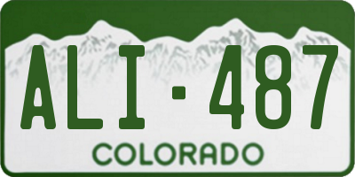 CO license plate ALI487