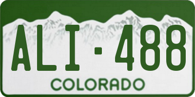 CO license plate ALI488