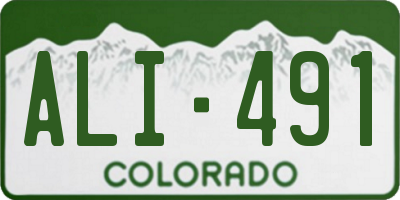 CO license plate ALI491