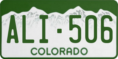 CO license plate ALI506