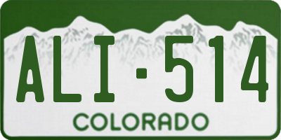 CO license plate ALI514