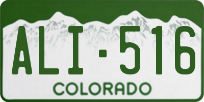 CO license plate ALI516