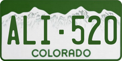 CO license plate ALI520