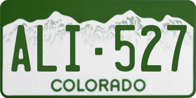 CO license plate ALI527