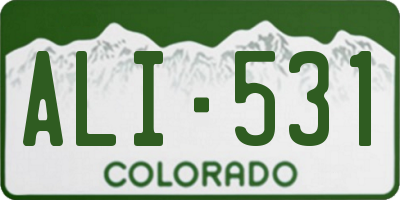 CO license plate ALI531