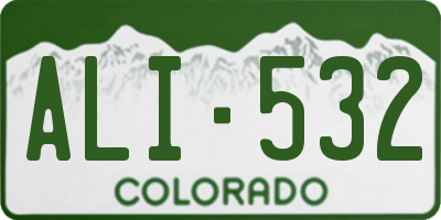 CO license plate ALI532