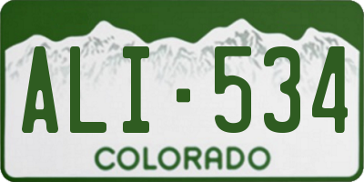 CO license plate ALI534