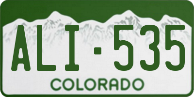 CO license plate ALI535