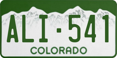 CO license plate ALI541