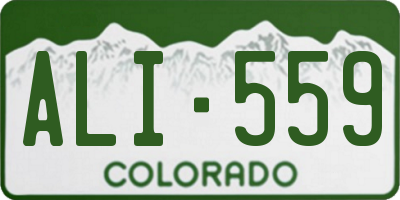 CO license plate ALI559
