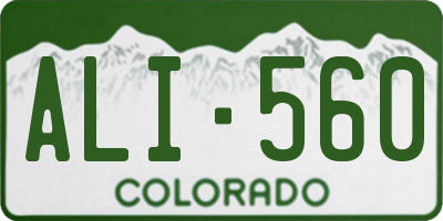 CO license plate ALI560