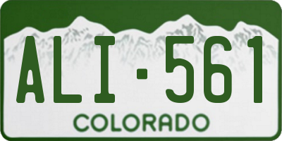 CO license plate ALI561