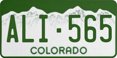 CO license plate ALI565