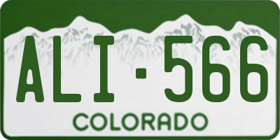CO license plate ALI566