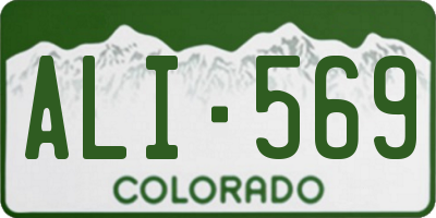 CO license plate ALI569