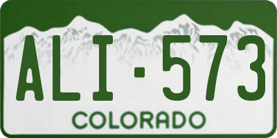 CO license plate ALI573