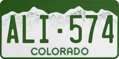 CO license plate ALI574