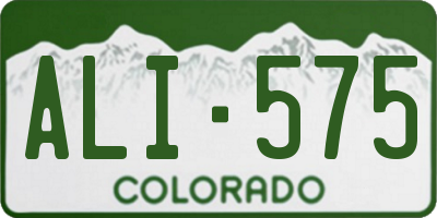 CO license plate ALI575