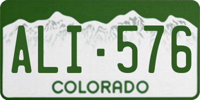 CO license plate ALI576