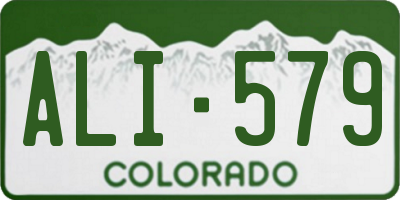 CO license plate ALI579