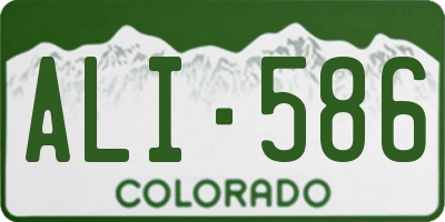 CO license plate ALI586