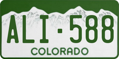 CO license plate ALI588