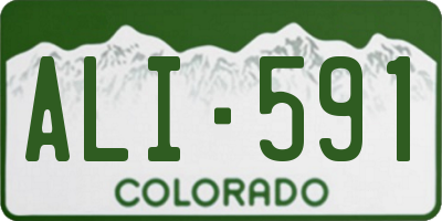 CO license plate ALI591