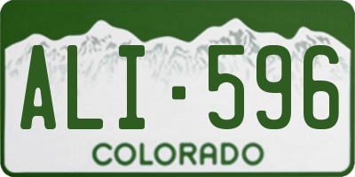 CO license plate ALI596