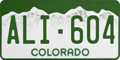 CO license plate ALI604