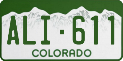 CO license plate ALI611