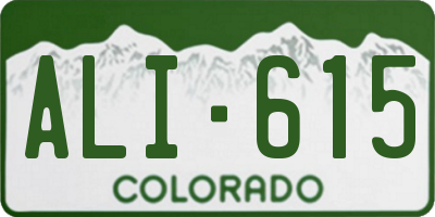 CO license plate ALI615