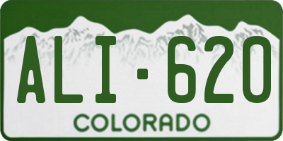 CO license plate ALI620