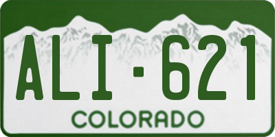 CO license plate ALI621