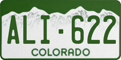 CO license plate ALI622