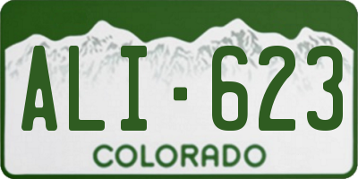 CO license plate ALI623