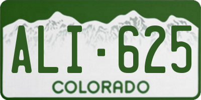 CO license plate ALI625