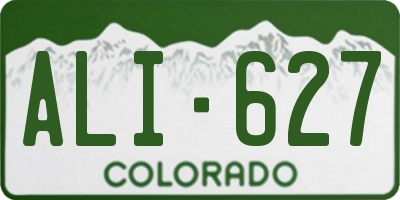 CO license plate ALI627