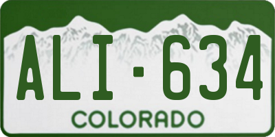 CO license plate ALI634